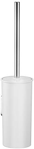 Keuco Opaque Synthetic Toilet Brush Set Chrome White