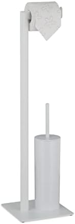 Relaxdays Toilet Brush Holder Set 100 Steel White