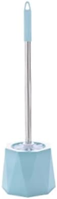 Surek Soft Hangable Toilet Brush with Bracket - Geometric Style Blue