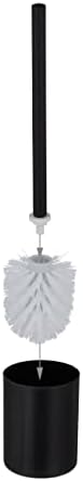 Relaxdays WC Accessories Set - 2 in 1 Toilet Paper Holder Brush BlackNatural