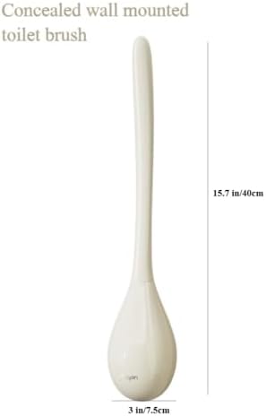 Toilet Brush and Holder Set - Wall Mounted No Drill Required 1