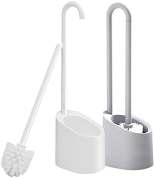 Portable Floating Toilet Brush with Holder - White