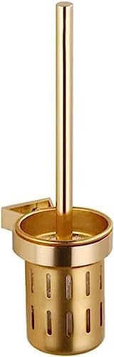DLUXCA Toilet Brush and Holder with Gold Finish