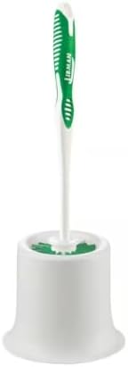 GDUFAMIU Toilet Brush and Holder White Green 2-Pack Made in USA