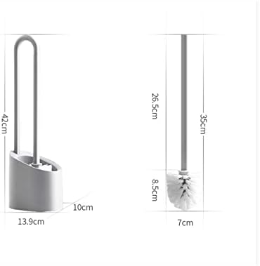 Portable Floating Toilet Brush with Holder - White