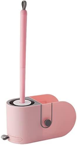 Toilet Brush with Holder Set - Soft TPR Silicone Head
