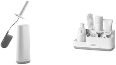 Joseph Joseph Flex Toilet Brush with Holder and Organizer Set - GreyWhite