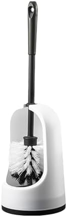 Vansza Toilet Brush Set with Long Handle and Drip-Proof Holder 1