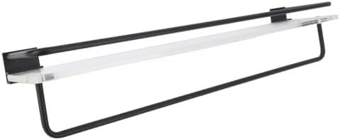 50Cm Wall Mount Shower Caddy with Towel Hanger and Acrylic Base