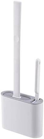 Durable Silicone Toilet Brush with Holder Light Grey
