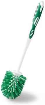 GDUFAMIU Toilet Brush and Holder White Green 2-Pack Made in USA