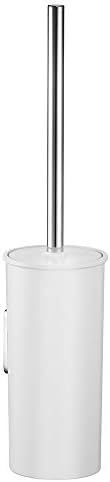 Keuco Opaque Synthetic Toilet Brush Set Chrome White