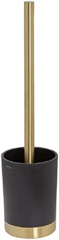 Tiger Toilet Brush and Holder Freestanding Brass Brushed Black