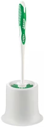 GDUFAMIU Toilet Brush and Holder White Green 2-Pack Made in USA