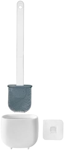 WELL HOME Toilet Brush and Holder White 360 Deep Cleaning