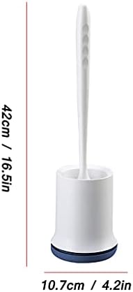 XIAOSAKU 360 Toilet Brush Set with Holder Blue