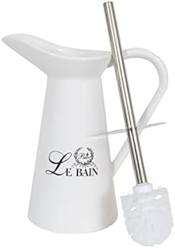 White Porcelain Toilet Brush Holder 40x14x22 cm