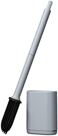 wudulux Flexible Silicone Toilet Brush with Holder Set 1