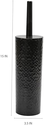 Bath Bliss Hammered Texture Toilet Brush in Black 1