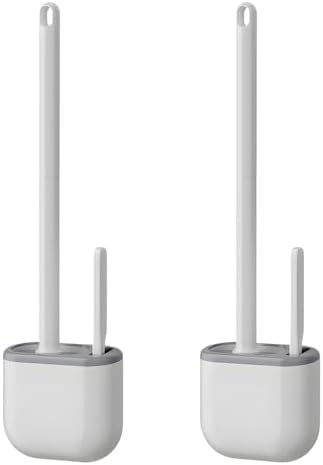 CetthooFazay Toilet Brush and Holder 2 Pack White