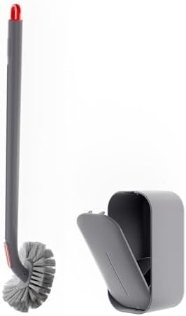 UPRefine Toilet Bowl and Brush Holder Set with Curved Design