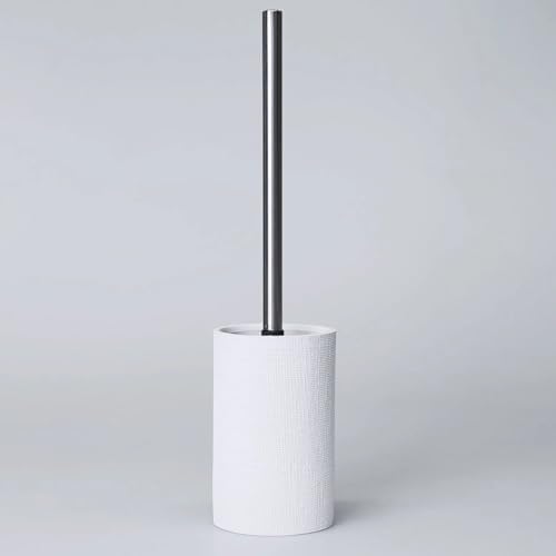 Linen Model Toilet Brush with Holder White 1