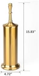 JV Textiles Aged Brass Toilet Brush Set 1