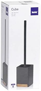 Kela Toilet Brush with Handle Black Cube 23690