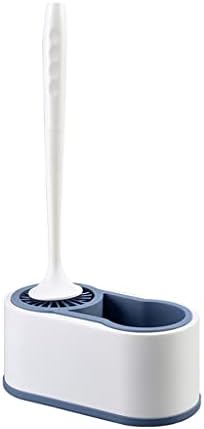 TPR Toilet Brush Holder Wall-Mounted Long Handle Brush for Toilet