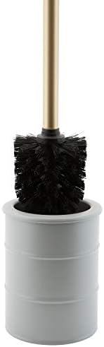 Modern Ridge Design Toilet Brush Holder in Grey 1