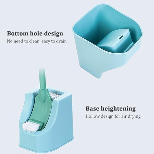 Silicone Toilet Brush with Holder - Green 1