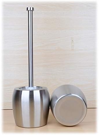 ROLTIN Toilet Brush with Holder and Silicone Scrubber