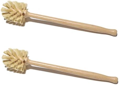 Beechwood Toilet Brush with Sisal Bristles 2 Pack