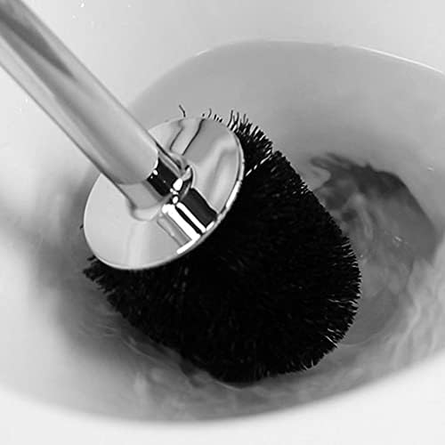 Pebble Pattern Toilet Brush with Stand Ceramic Set