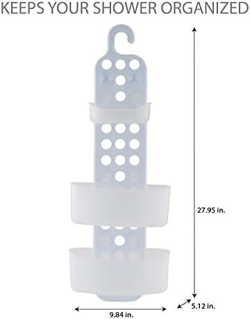 Bath Bliss 3 Tier Adjustable Shelves Shower Caddies in White
