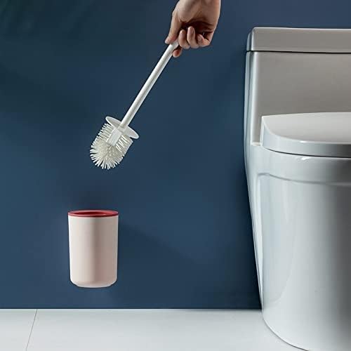 UOHUFIDABFD Toilet Brush with Long Handle and Anti-Splash Design