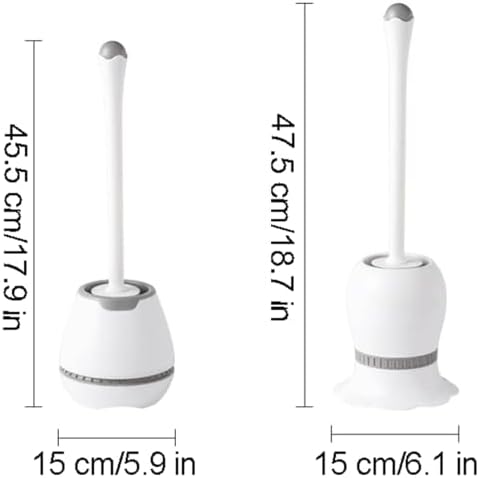 Floor-Standing Toilet Brush with Holder Style A-White