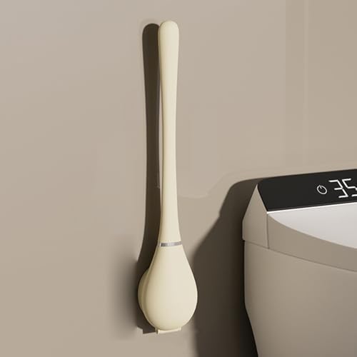 Modern Flexible Silicone Toilet Brush with Wall Holder Set
