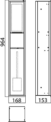 Emco ASIS 150 Tall Cabinet for Toilet Bath Accessories