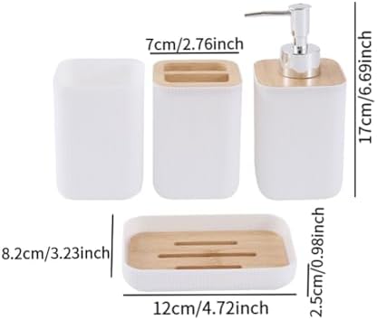 4X Bath Essential Organizer Keep Tidy Bathroom Set