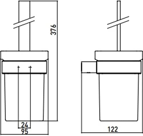 Emco Loft Wall Mounted Toilet Brush Set