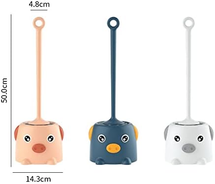 Petersty Cute Toilet Brush with Holder - Pink