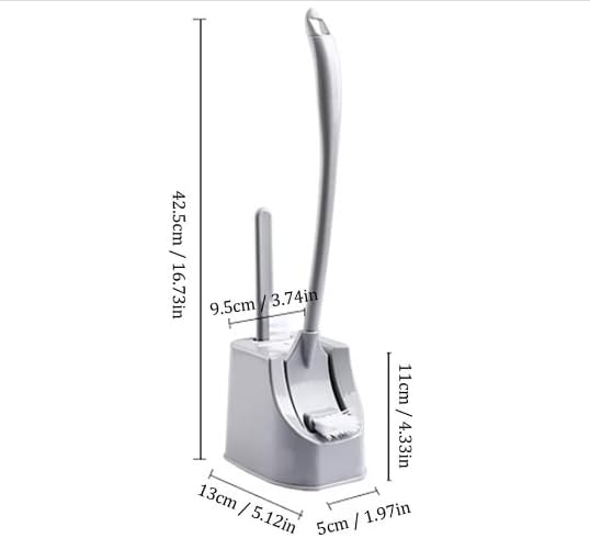 NOLLAM Thick Plastic Toilet Brush with Holder