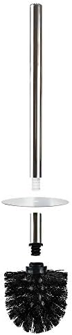 Isaac Jacobs Ceramic Cat Toilet Brush Holder with Chrome Handle
