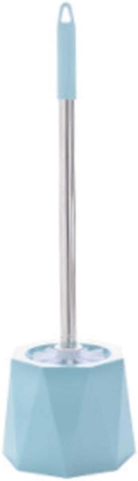 Surek Soft Hangable Toilet Brush with Bracket - Geometric Style Blue