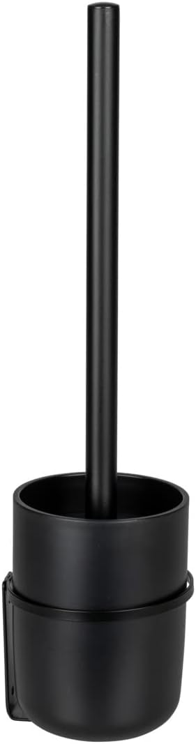 WENKO Turbo-Loc Toilet Brush Holder Set Black