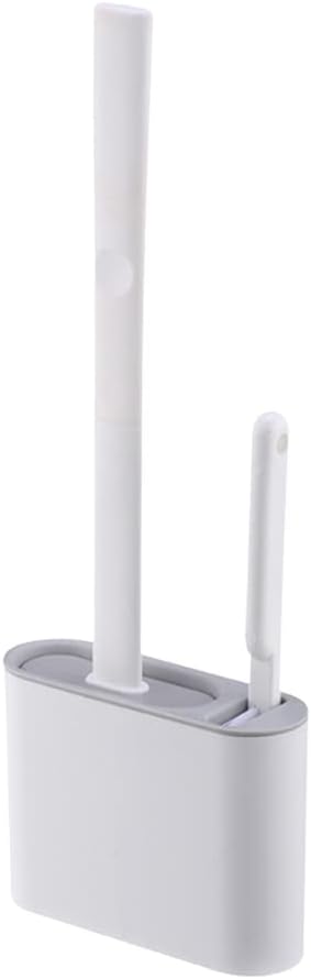 Durable Silicone Toilet Brush with Holder Light Grey