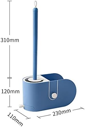 Toilet Brush with Holder Set - Soft TPR Silicone Head