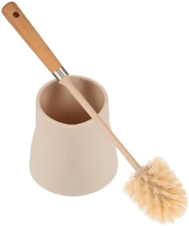 NLIEOPDA Toilet Cleaning Brush Set with Wood Handle