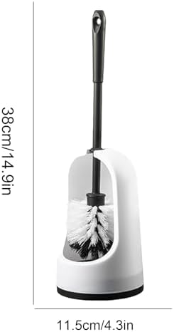 Vansza Toilet Brush Set with Long Handle and Drip-Proof Holder 1